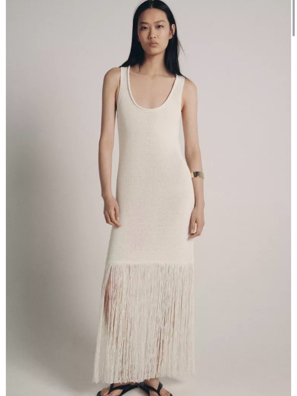 Zara Fringed Knit Dress